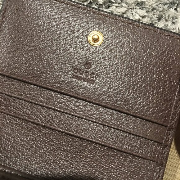 Gucci Card Case Wallet with Strawberry Canvas - Picture 4 of 9